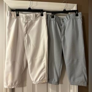 Russell baseball knickers, adult small, Grey and White
